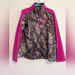 3/4 zip hoodie purple camo true timber size large